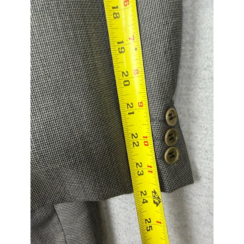 Canali Milano Mens Gray‎ Wool 2 Piece Suit Cerruti Fabric 34x29 Made in Italy